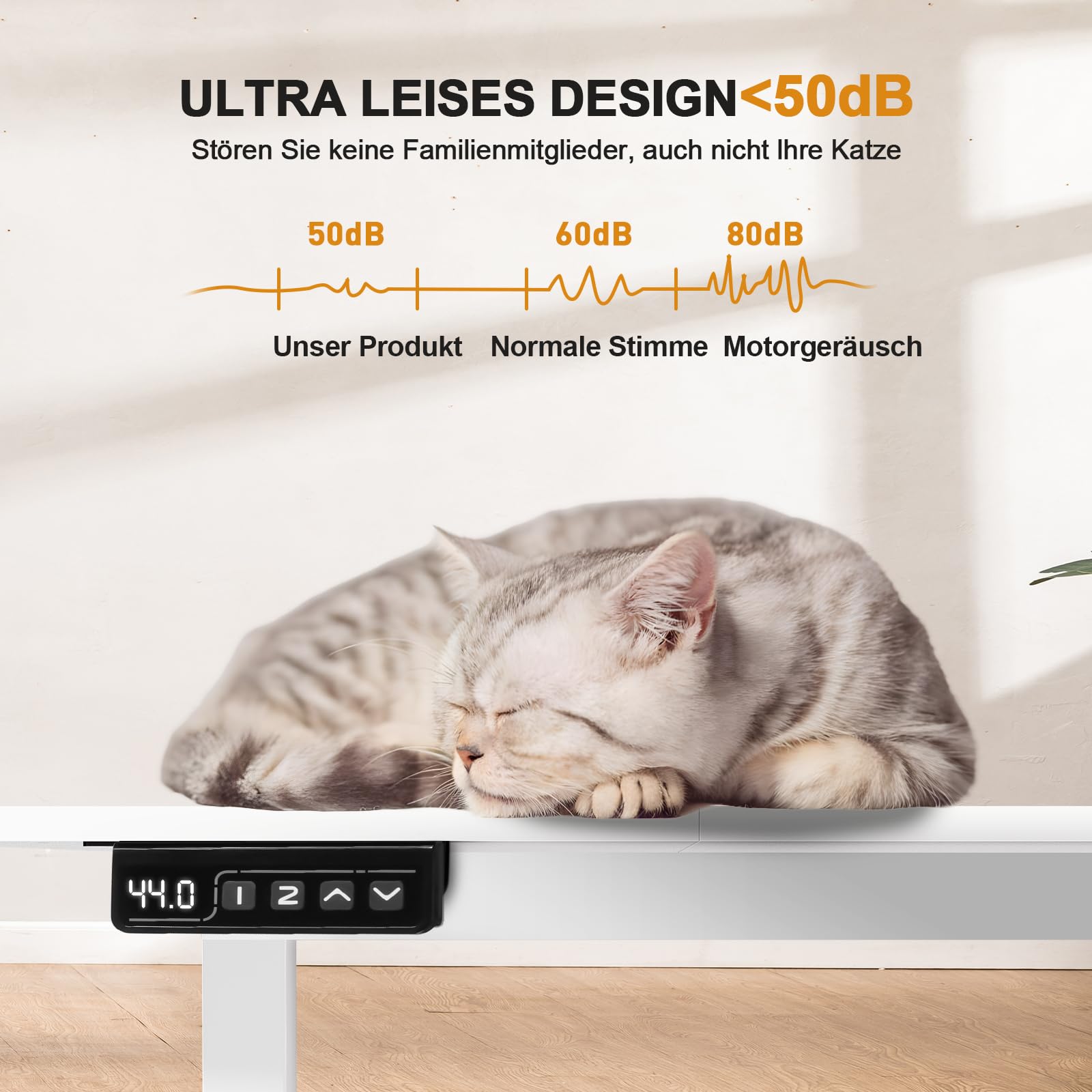 COMHOMA Höhenverstellbarer Schreibtisch 160x70 cm mit USB-Buchse und Haken, Elektrisch Verstellbarer Computertisch, Steh-Sitztisch Stehpult Stehschreibtisch Weiß