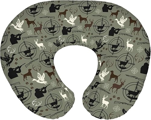 Fundas de almohada de lactancia para niños y niñas, cazadores de perros, animales de caza, fundas de almohada para lactancia materna, alce, cazador
