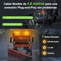 Fxlpower 2 buc. girofar LED rotativ 12V-24V galben, magnet puternic pentru freză de zăpadă, utilaje, stivuitor, tractor 2