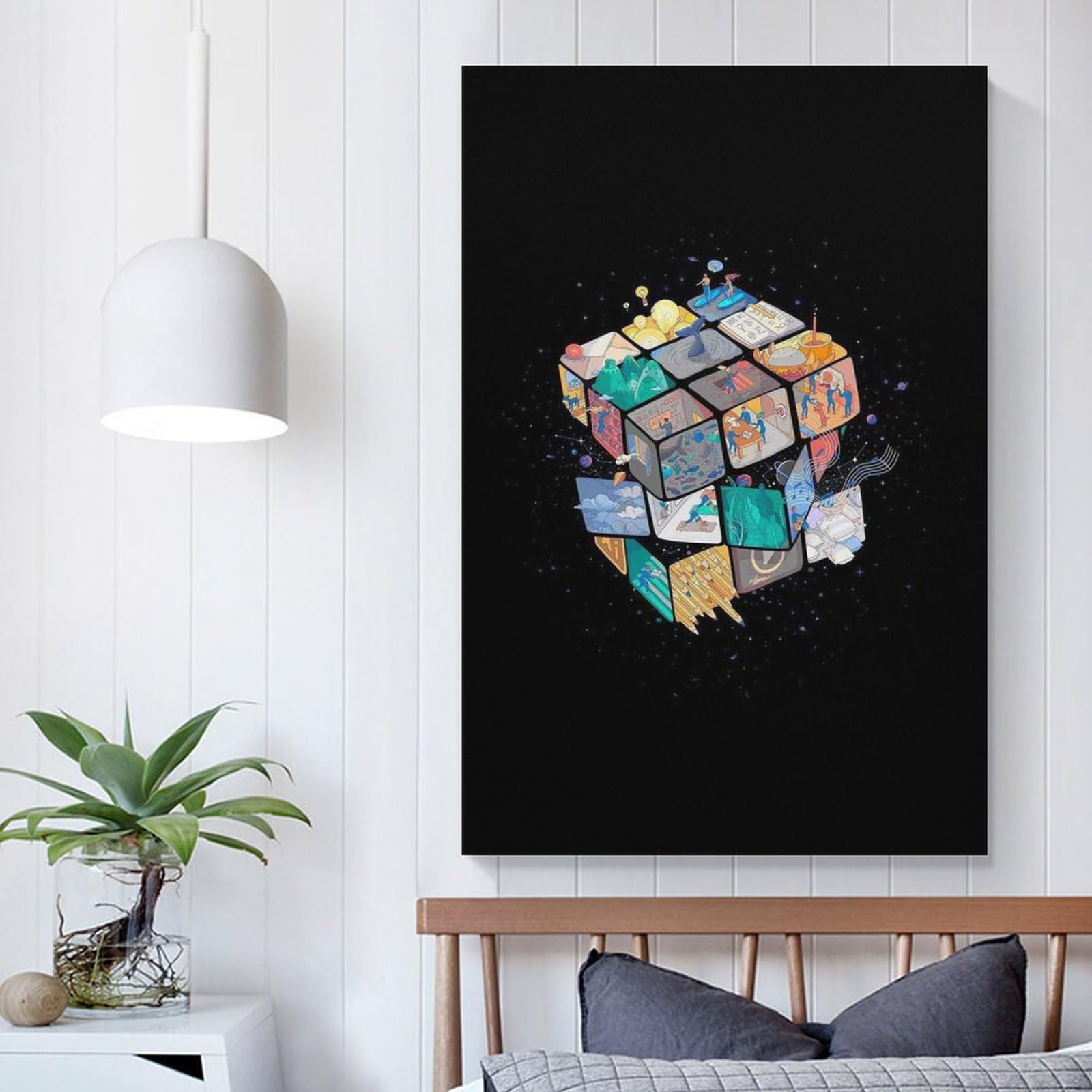 PAINTING オリジナル アート インテリア スプラッシュ オレンジ 90x120cm ピクチャー アート - アート