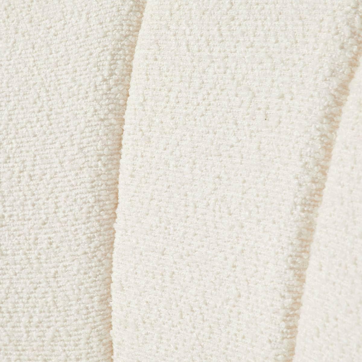Atmosphera - Fauteuil Naova Tissu Bouclette Blanc, L 78 x P 72 x H 71 cm, Pieds en Bois, Déperlant - pour Salon, Chambre