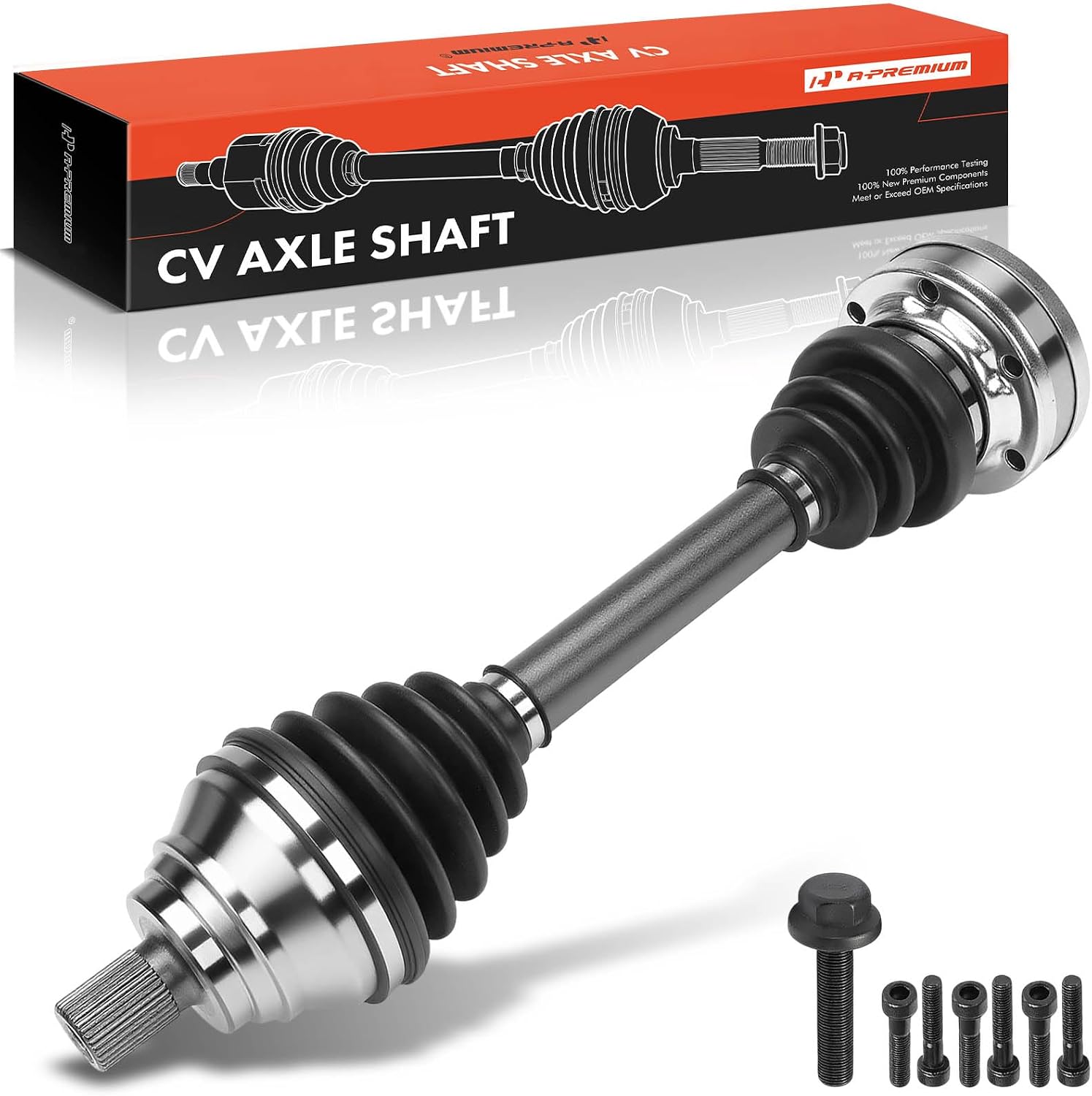 A-Premium CV Axle Shaft Assembly Compatible with Volkswagen Jetta 2012-2018, Golf 2010-2015, Golf City 2008, Golf R, Golf SportWagen, GTI, R32 & Audi A3, A3 Quattro, S3, Front Left Driver Side