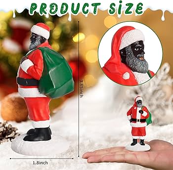 【期間限定値下げ】ブラック　サンタクロース　クリスマス　置物　人形 71PbXU3ZwDL._AC_UF350,