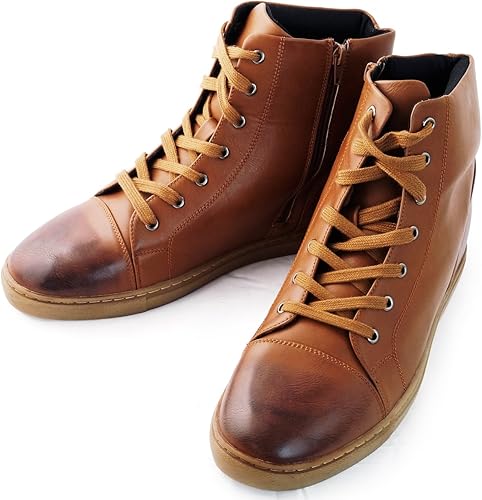 Amazon Tallshoes シークレットシューズ メンズシューズ スニーカー ブーツ シークレットブーツ 革靴 トールシューズ 怪物スニーカー 商品番号 Sc 4 25 0cm ブラウン Tallshoes スニーカー