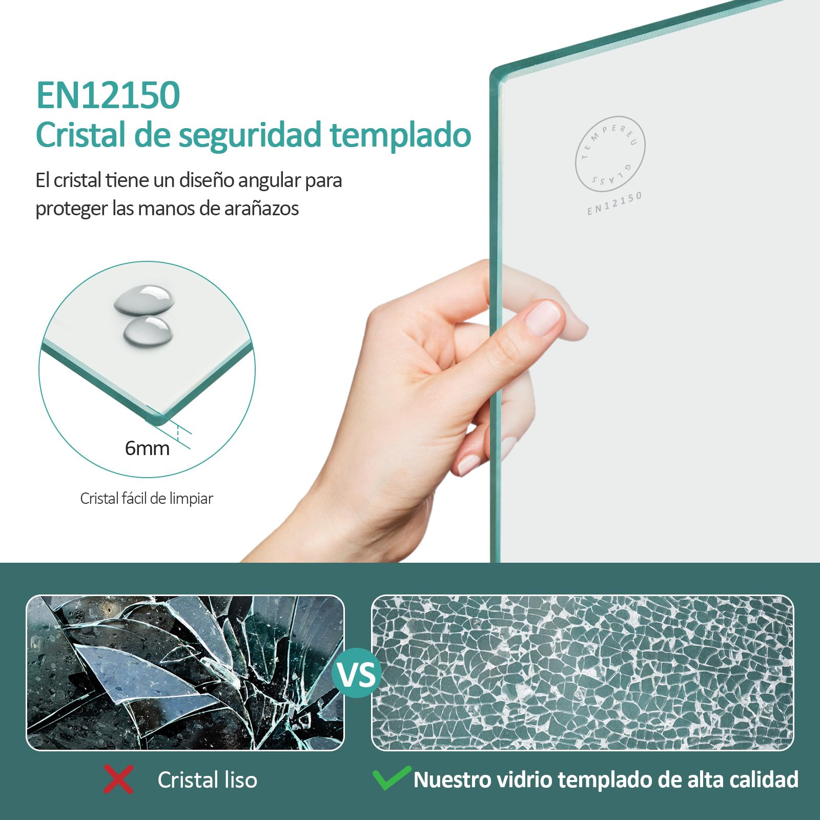 EMKE Mampara bañera plegable 130 x 140 cm, 3 paneles plegable, mamparas de bañera de cristal de seguridad de 6 mm, giro de 180°, estilo industrial,Revestimiento nano fácil de limpiar（Sin marco）