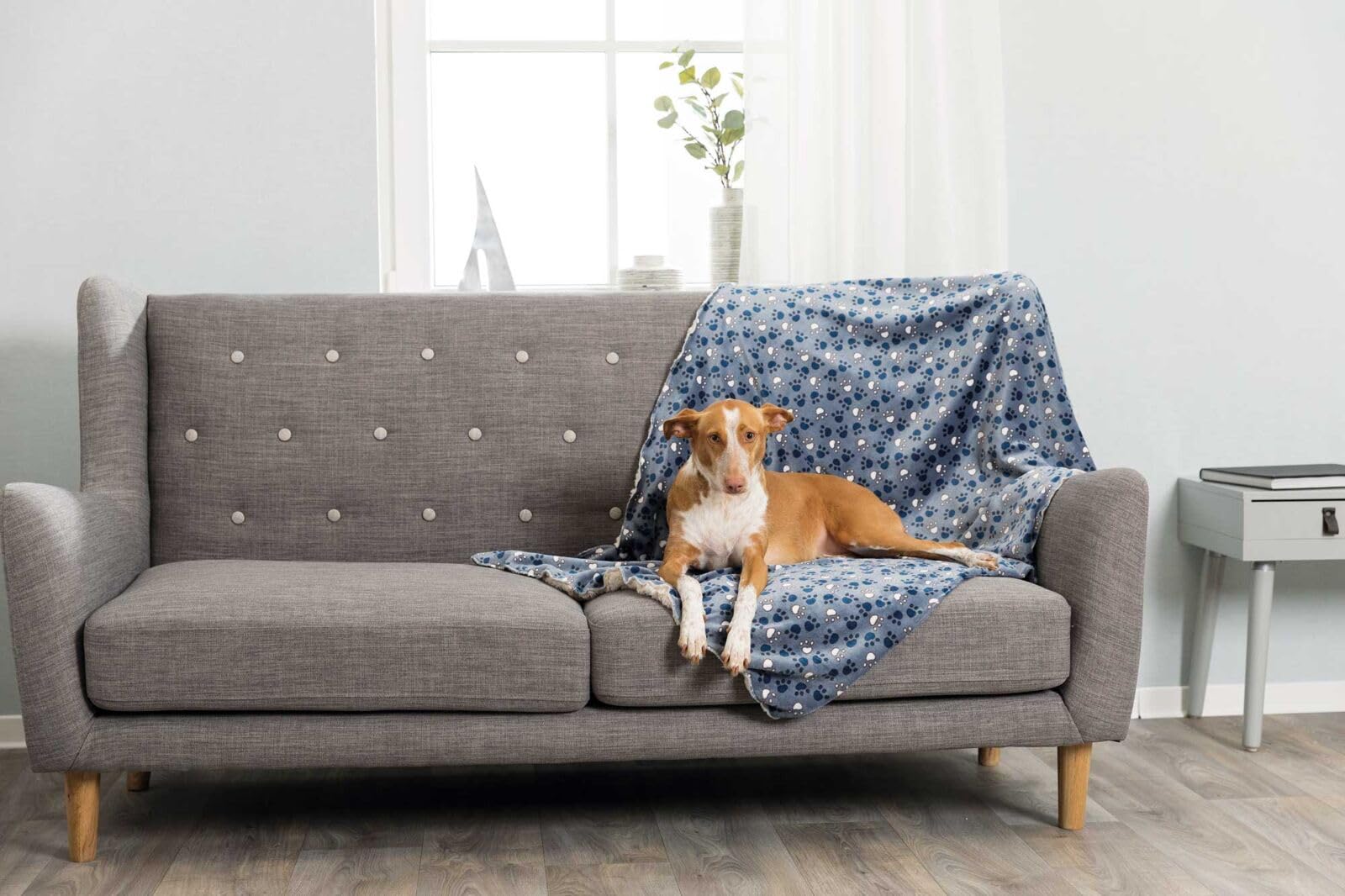 Trixie 37151 Koc Tammy, 150 × 100 cm, niebieski/beżowy