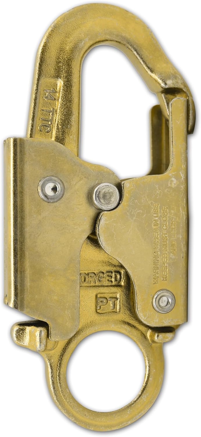 KwikSafety Bond | N-3672 Yoke ANSI Compliant Double Lock Snap Hook | Heavy Duty Heat Treated Forged Steel Connector | Personal Fall Arrest Industrial Construction Utility Hardware | 5,000lbs (23kN)