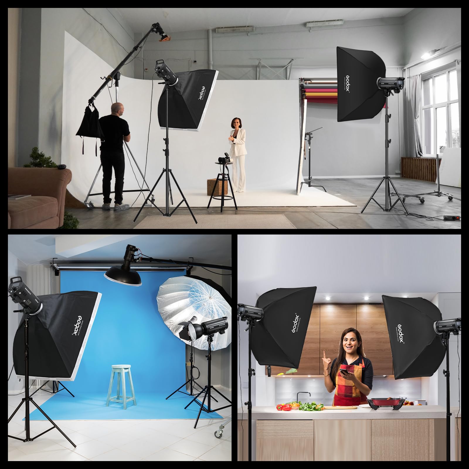 Godox DP600IIIV lampa błyskowa do studia stroboskopowego, 600 W, 5600 ± 200 K, temperatura barwowa Bowens Mount 2,4 G, bezprzewodowy system studyjny, na wesele, portret, moda