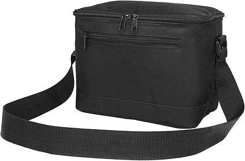 Miniatura 1 de BuyAgain Bolsa de almuerzo, 600D de poliéster pequeño, 6 latas, reutilizable, con aislamiento térmico, forro resistente al agua de PEVA para