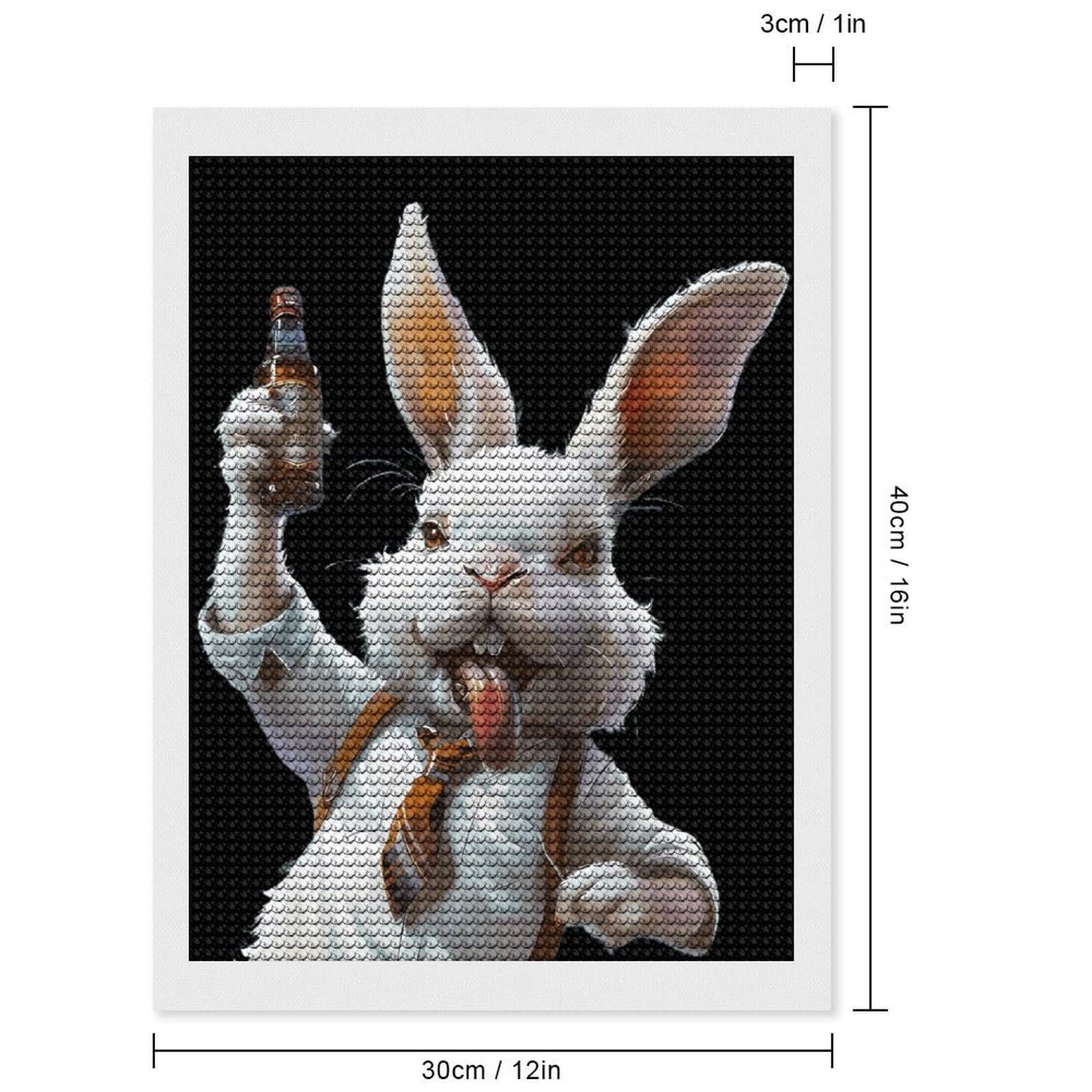 Amazon.co.jp: 酔ったウサギ 面白いダイヤモンドアートキット DIY 絵画