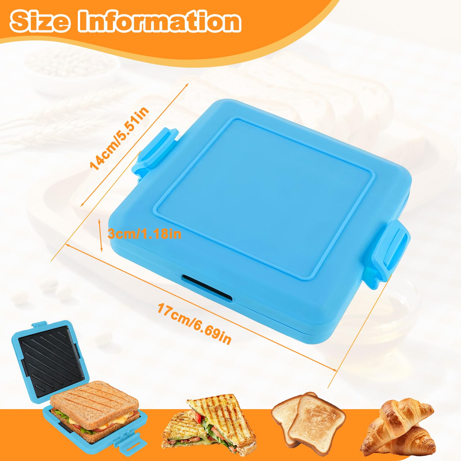 Microwave Toastie Maker Sandwichmaker, Mikrowellen Sandwich Toaster Sandwichtoaster, Geschirrspüler Kabelloser Mikrowelle Silikon Panini Sandwichpresse für Sandwiches Esszimmer Heimbüro Schlafsaal