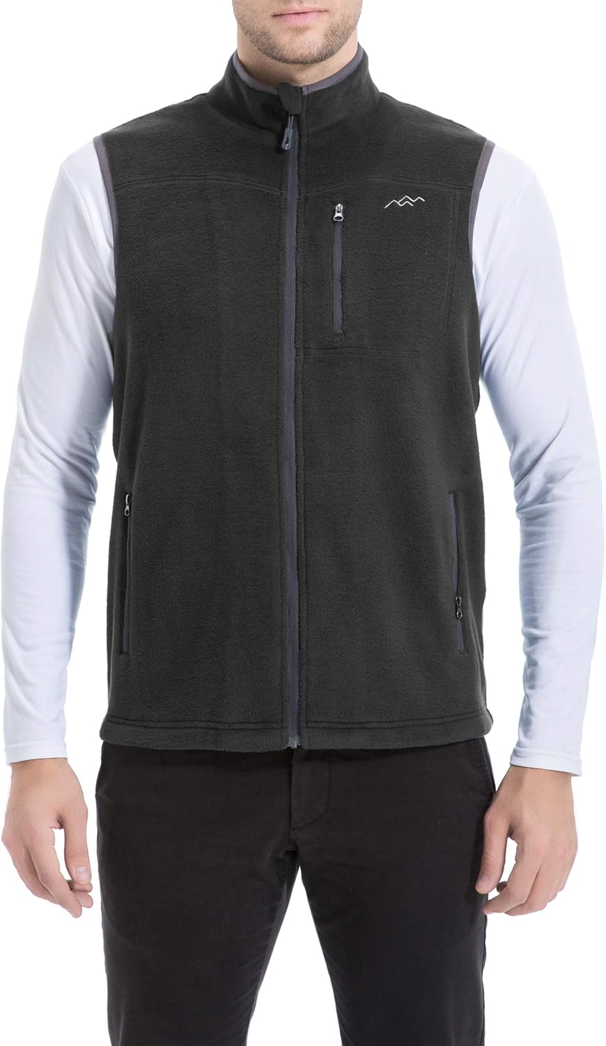 TRAILSIDE SUPPLY CO. Men's Full-Zip Polar Fleece Vest Lightweight Sleeveless Jacket - Image 6
