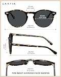 CARFIA Vintage Polarized Sunglasses for Men UV400 Protection Hand-polished Acetate Frame CA5288L