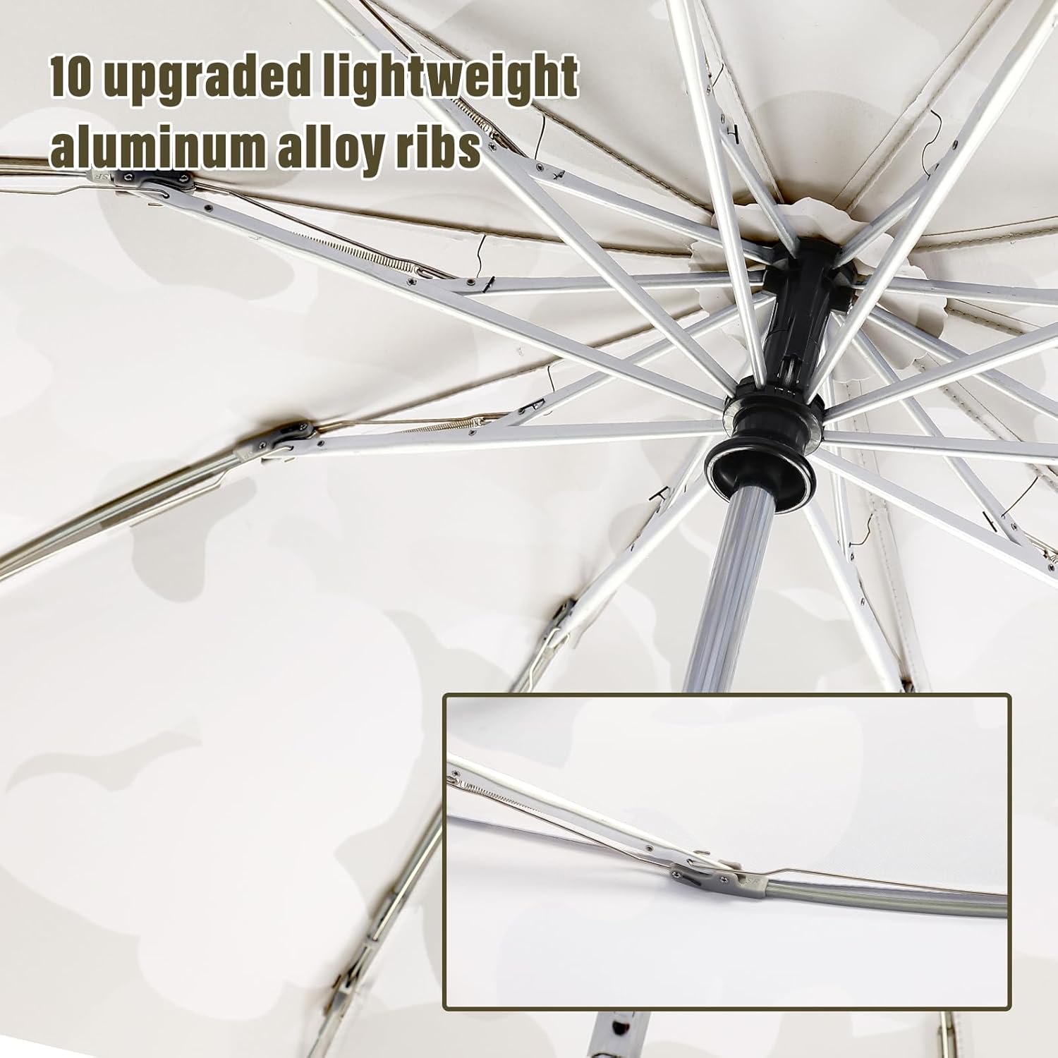 Fogkey Large Windproof Travel Umbrella, Portable Reverse Folding Rain Umbrella for Car,Women and Men, Durable, Compact Inverted Design with Camouflage Canopy, Fits Backpack, 41.5/13 Inch, Automatic