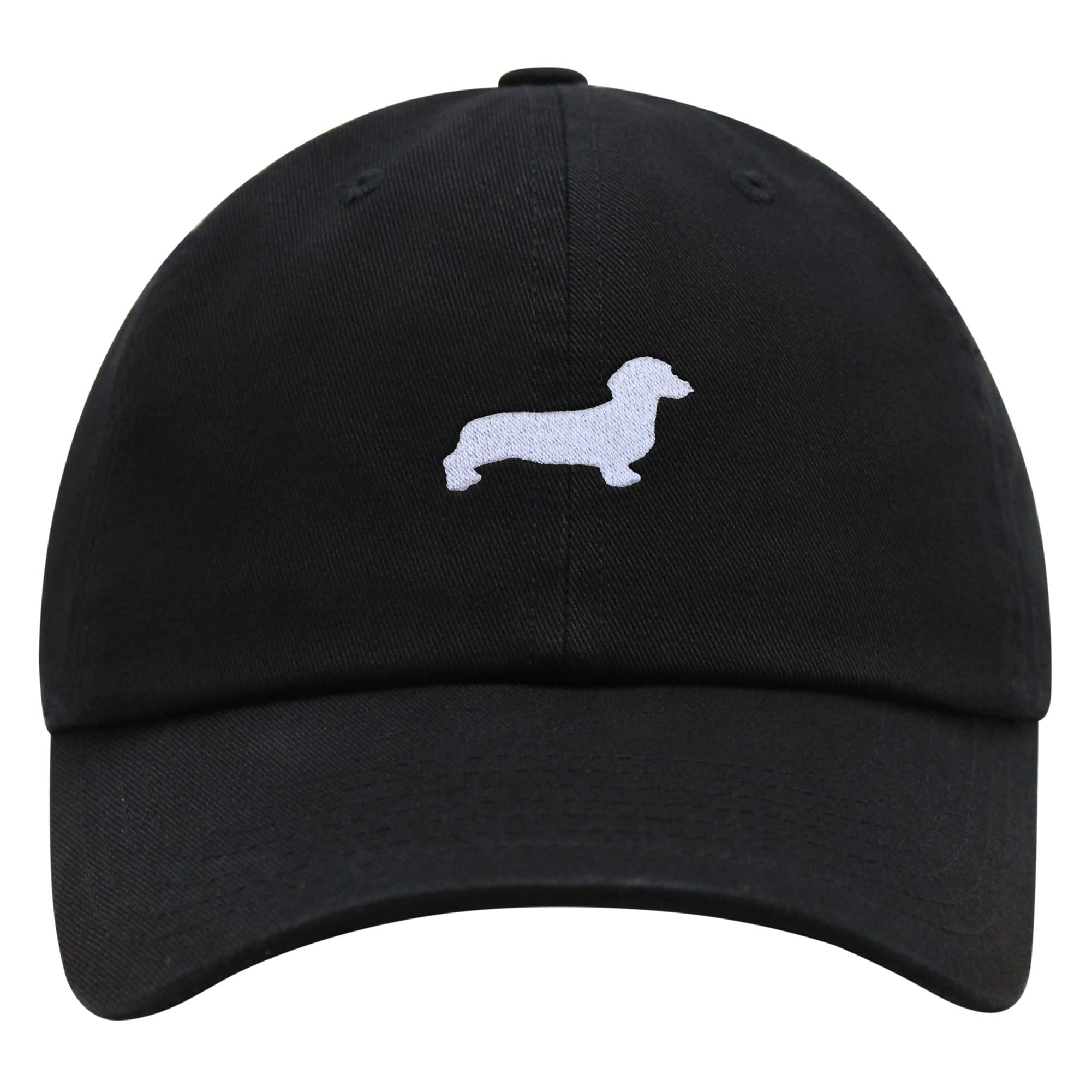 JPAK Dachshund Silhouette Premium Dad Hat Embroidered Cotton Baseball Cap Outline