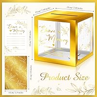 Vista 2 de Pajean 50 tarjetas de memoria Greenery Share a Memory Card para la celebración de la vida, caja de tarjetas de memoria con ventanas transparentes