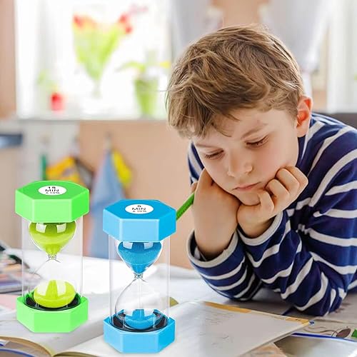Miniatura 3 de SuLiao Reloj de arena con temporizador de arena de 90 minutos para niños, reloj de arena irrompible grande de 6.3 pulgadas, reloj de arena de