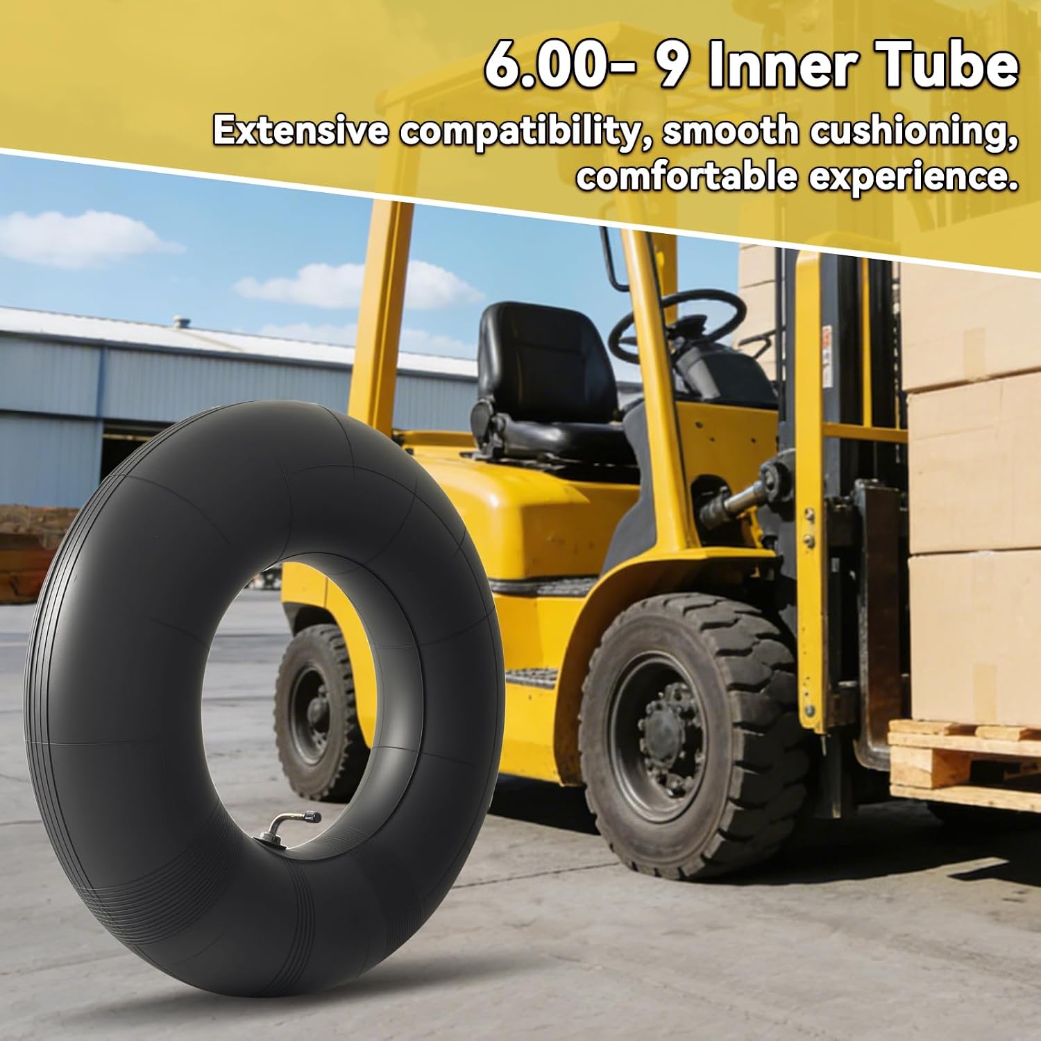 6.00/6.90-9 Replacement Inner Tube with Bent Valve Stem for ATVs, Golf Carts, and Mini Bikes
