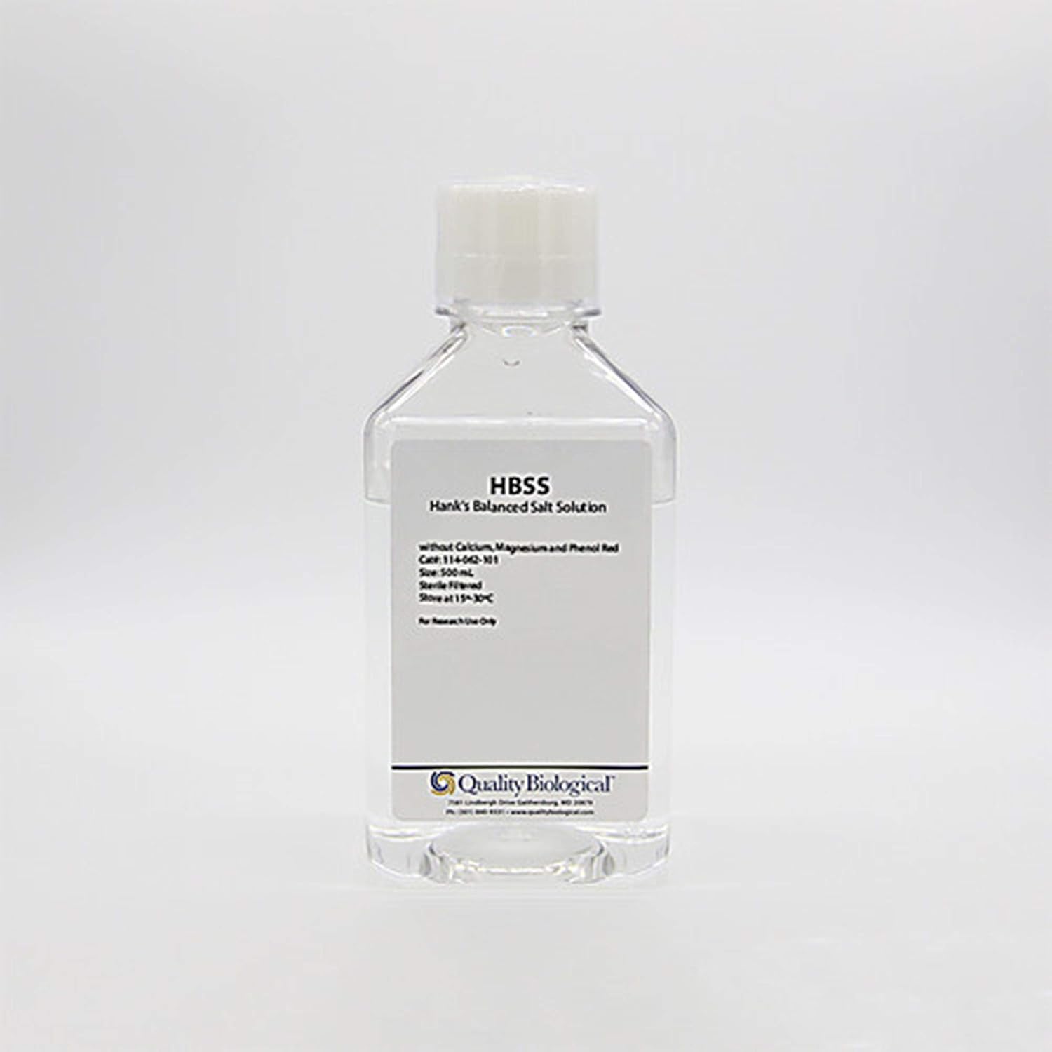 114-062-101 Hanks' Balanced Salt Solution without Ca, Mg & Phenol Red, 500 ml