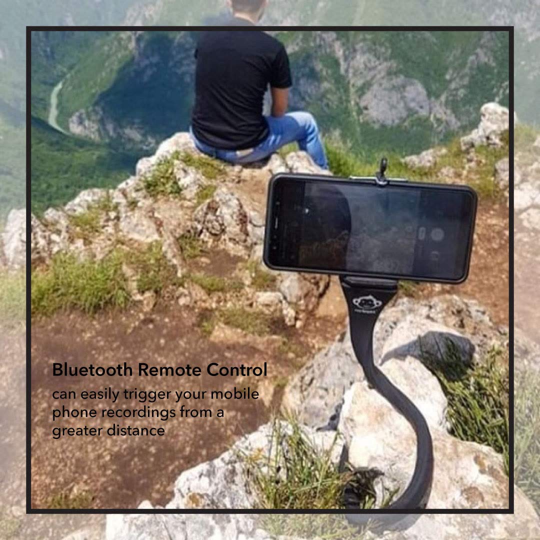 Monkeystick czarny elastyczny kij do selfie do telefonu komórkowego i GoPro elastyczny statyw antypoślizgowa powłoka silikonowa