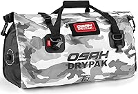 Vista 34 de Waterproof Duffel Bag - Motorcycle Dry Bag Tail Bag with Large Storage Space, Waterproof Luggage Duffle Bags with Outer Mesh Zipper Pocket for Oliva