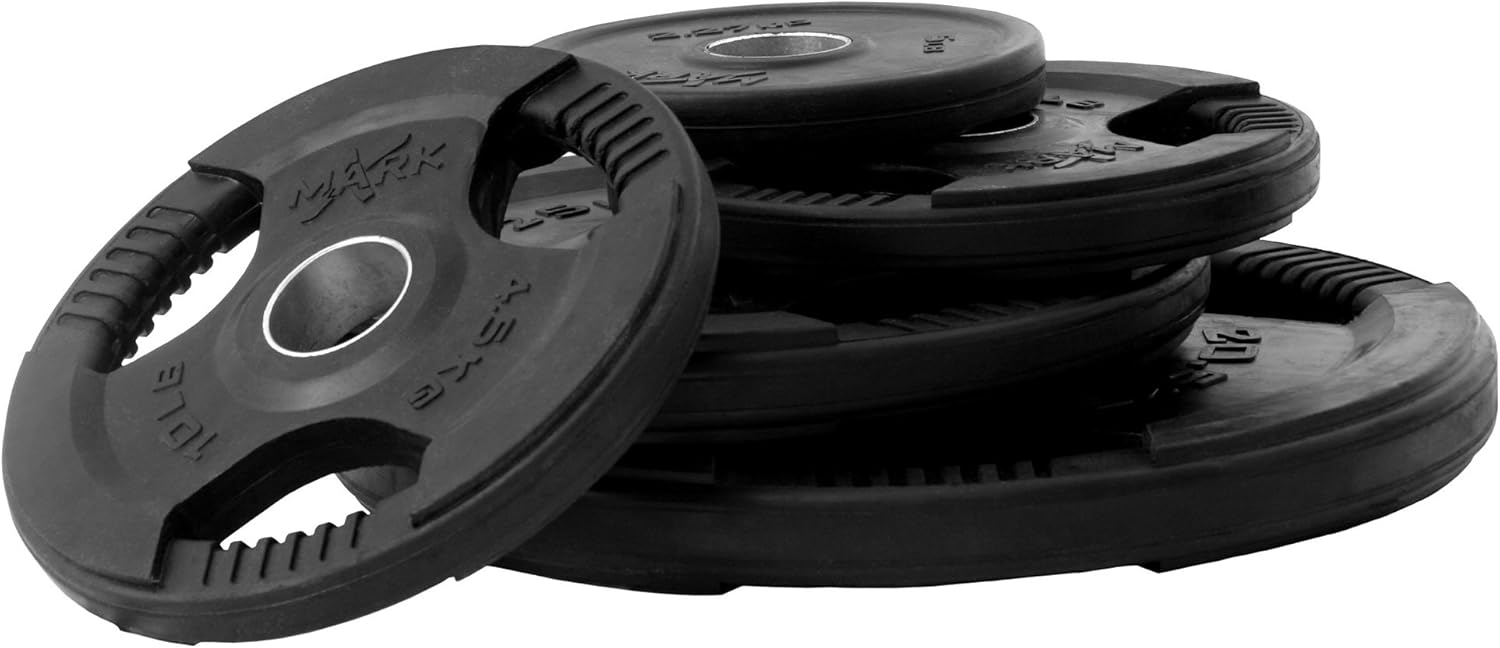 XMark Lumberjack 7' Olympic Bar and Optional TRI-Grip Olympic Weight Plate Sets