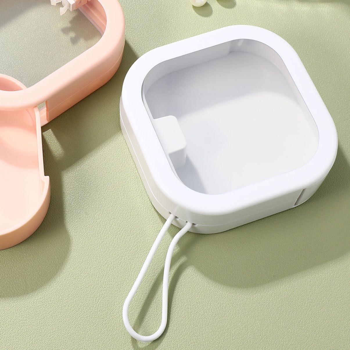 VALICLUD 4Pcs Hair Tie Organizer Set Portable Multi-Function Jewelry Storage Box Lid Cotton Pad Dispenser Hair Clip Holder for Travel and Home Use
