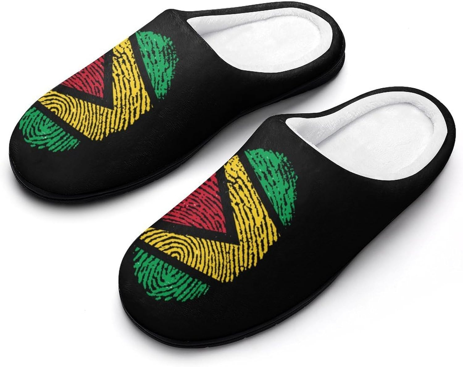 Guyana Flag Women's House Slippers Memory Foam Warm Shoes Spa Rubber Sole Indoor Outdoor
