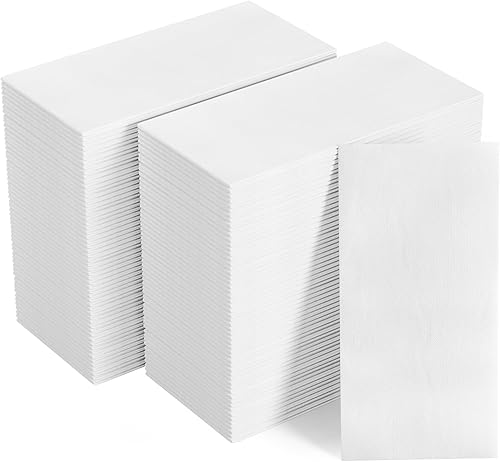 FOCUSLINE - Servilletas de baño desechables, toallas de invitados con sensación de lino, toallas de mano de papel desechables suaves y absorbentes,