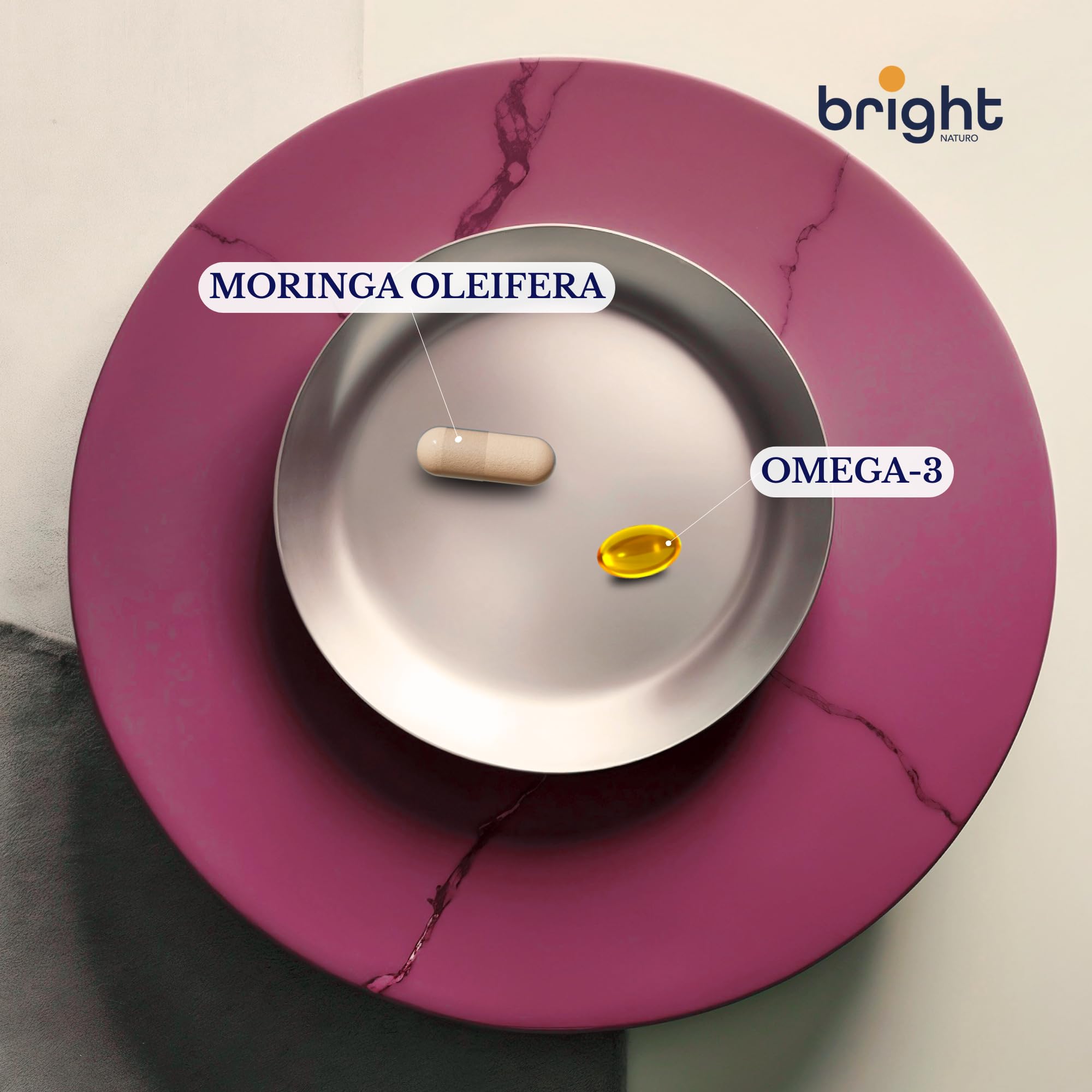 Omega 3 TG, Moringa Oleifera - SmartAbsorb™ | para la función cerebral, el sistema nervioso y la inmunidad | 56 sobres diarios