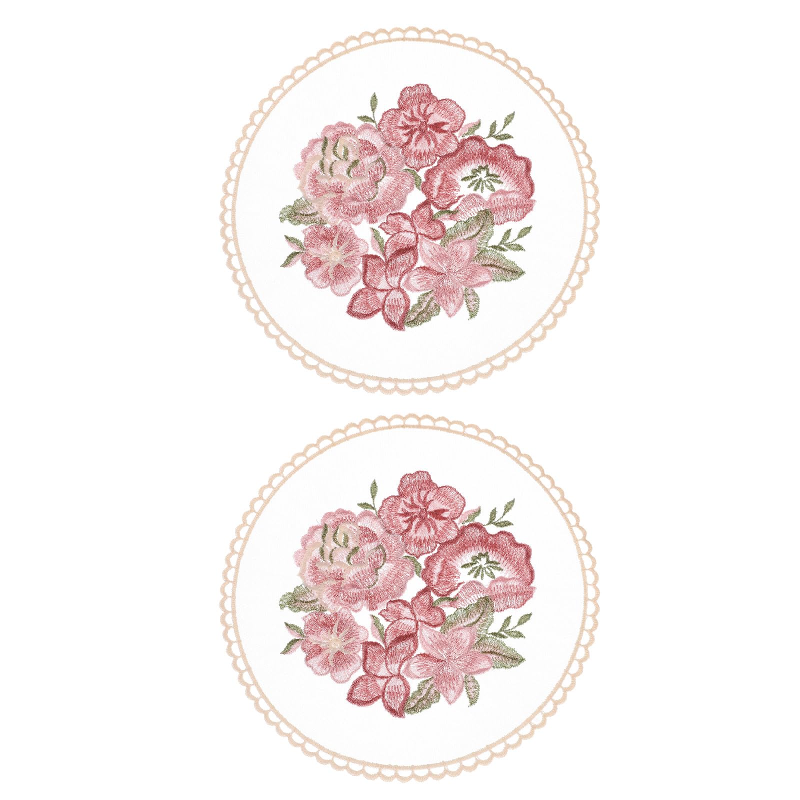 Napperon en dentelle au crochet beige rond 20 cm de table à manger et cuisine