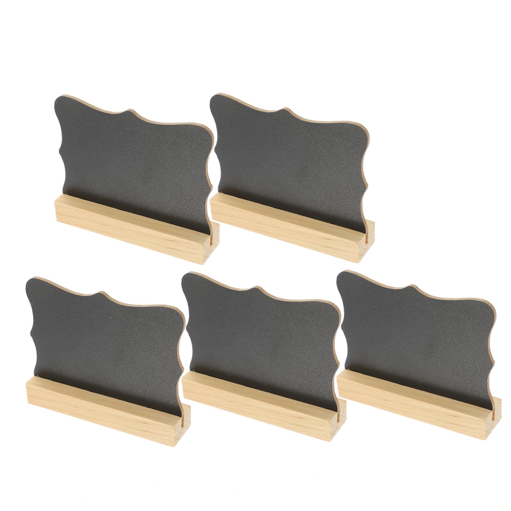 Artibetter Elegant 5pc Double-Sided Blackboard Decor Mini Chalkboard Sign Erasable Message Board for Home