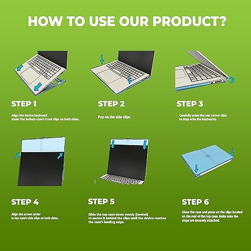 Miniatura 3 de Gumdrop DropTech - Funda para laptop HP EliteBook x360 1040 G7/G8 (2 en 1). Diseñada para estudiantes K-12, profesores y aulas, a prueba de caídas,