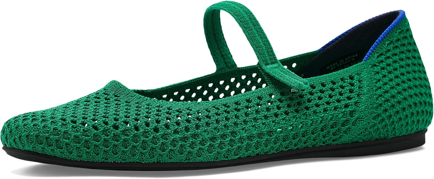 Rothy's The Square Mary Jane Women's Slip-On Shoes, Square-Toe Flats, Sustainable & Washable