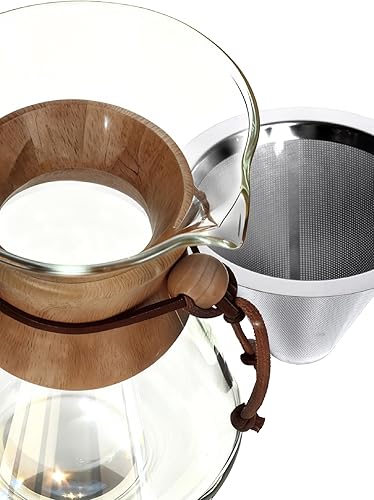 Miniatura 5 de AGOGO Set de cafetera Pour Over Classic Series con filtro de 10 tazas de forma delgada