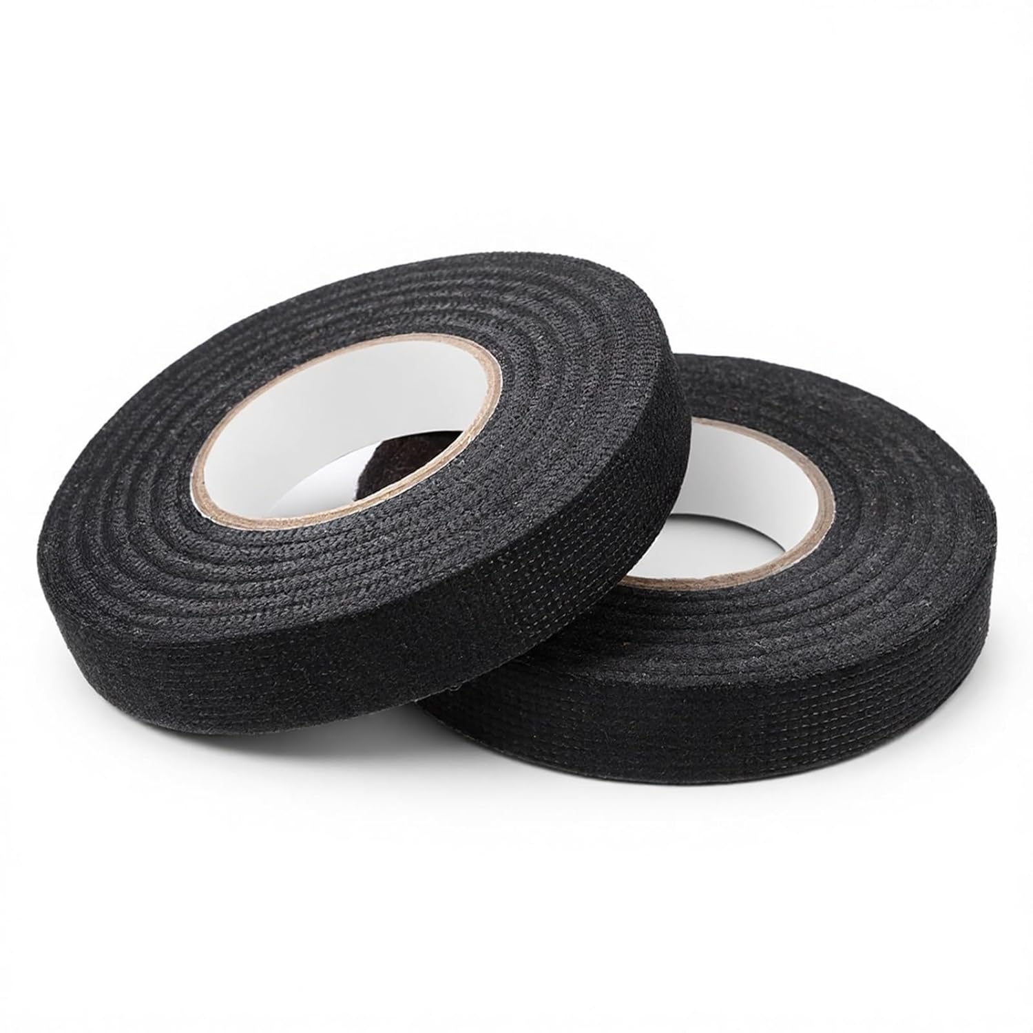 2-Pack Wire Harness Tape, Cloth Electrical Tape Black Electric Self-Adhesive Fabric Tapes Wiring Loom Harness for Automobile Electrical Harnesses Wrap Noise Damping Protection Insulation