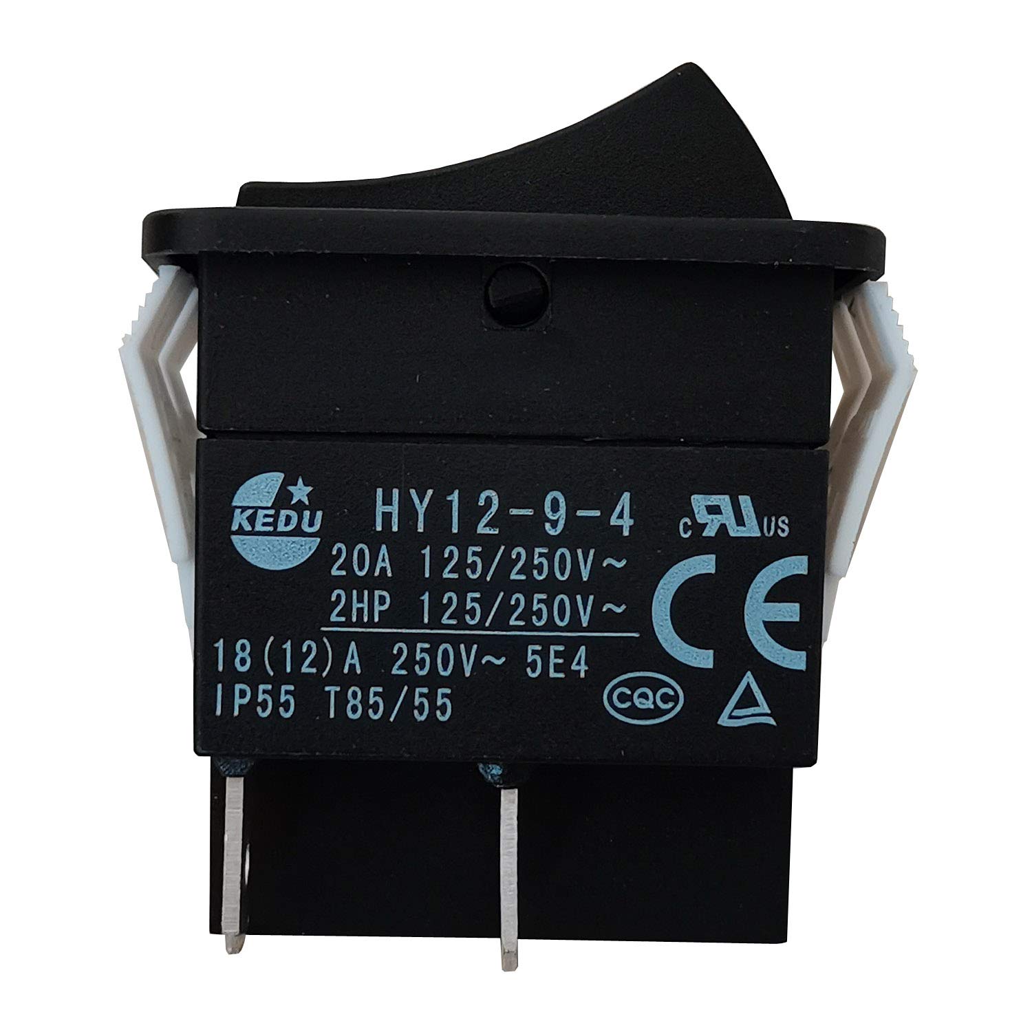 HY12-9-4 Rocker Switches On-Off Pushbutton Switch from KEDU Arc Switches for Electric Welding Machine and Household Appliances 125/250V 20A 2HP CE CQC