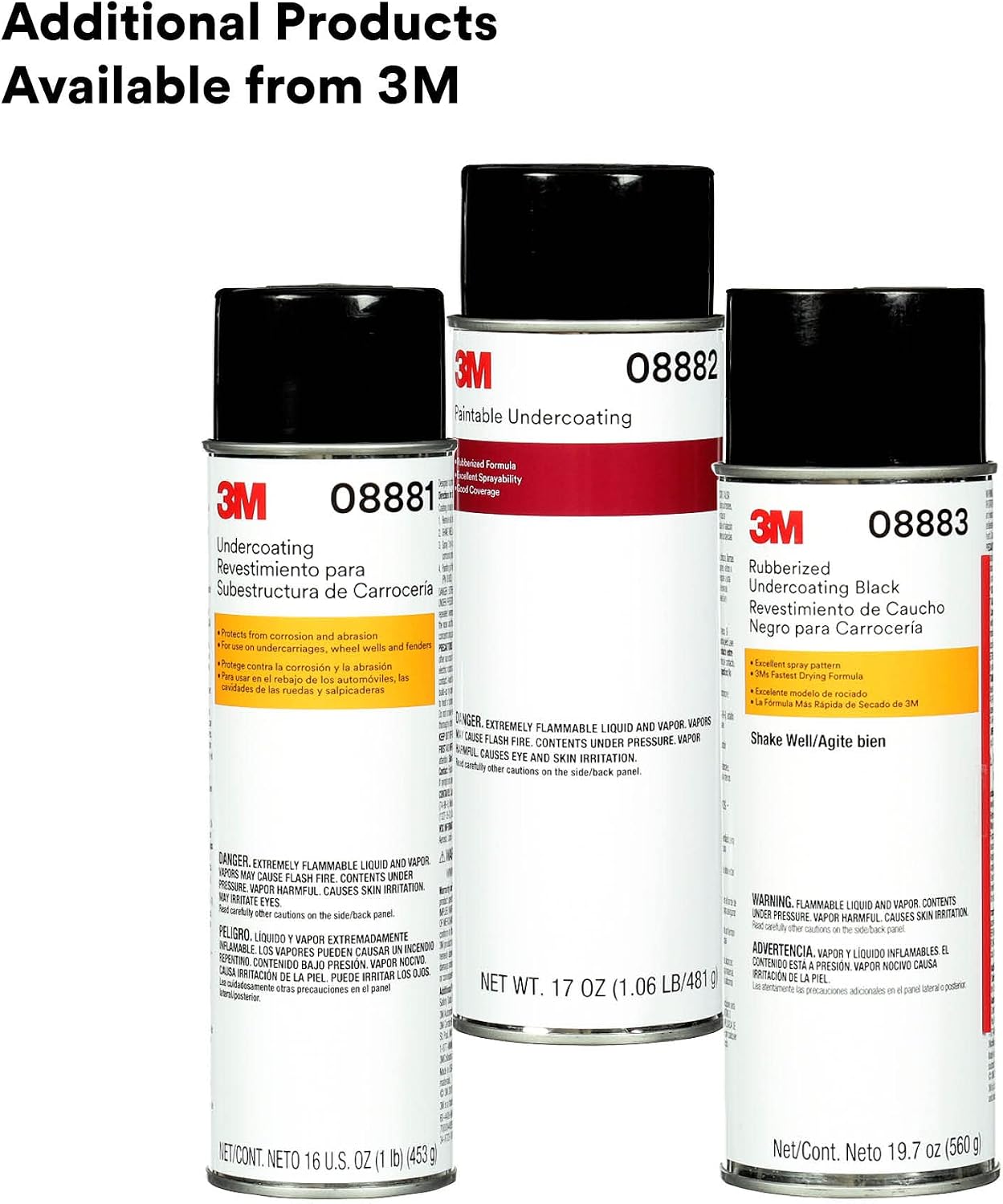 3M Auto Body Depot www TCPglobal com Non-Rubberized Undercoating Aerosol 3M 8881 , Factory, 1 Pound Pack of US