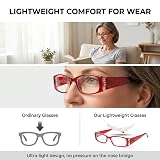 Eyekepper 5 sztuk zawiasy sprężynowe prostokątne okulary do czytania w zestawie czytnik słońca