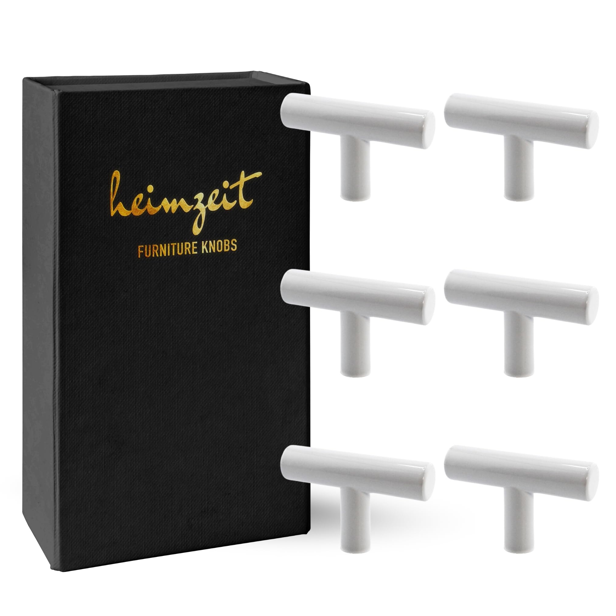 Pomelli Armadio Heimzeit - 6 Pezzi, Acciaio Inox, Design A T, Colore Oro, Per Porte E Cassetti - Foto 11