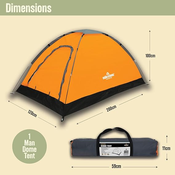 Milestone Camping Dome Tent/Sleeps Water Resistant/Portable
