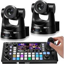 FoMaKo 4K 60fps NDI PTZ Camera, Supports NDI HX3 4K 60fps Output,KC800 2-in-One Video Switcher+PTZ Controller,for Large-Scale Events & Sports Live StreamingK600NX2+KC800