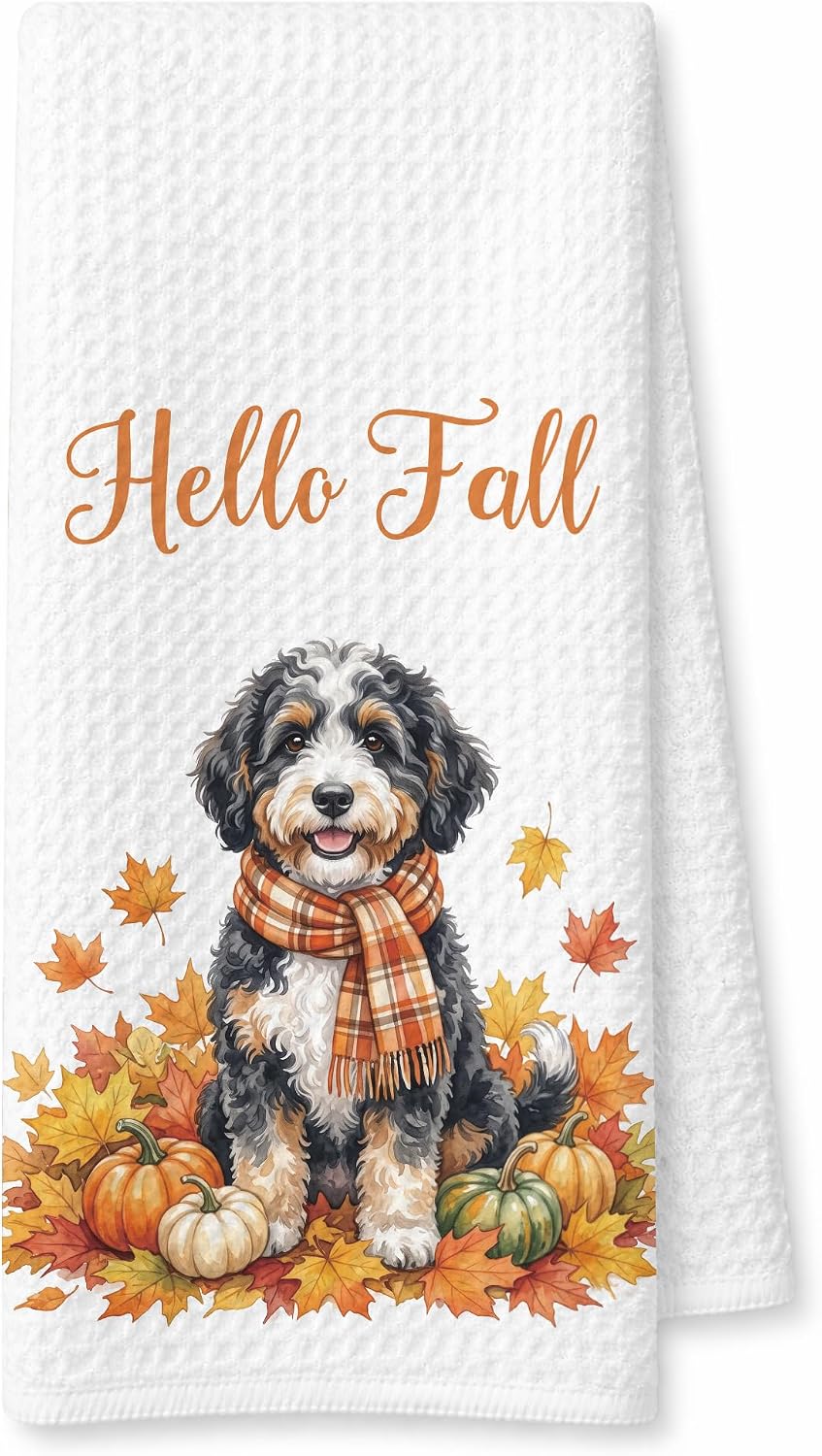 Bernedoodle Gift Kitchen Towel, Dog Lover Gifts for Women, 16x24 in