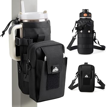 Nefeeko Magnetic Gym Bag, Water Bottle Holder with Phone Pouch