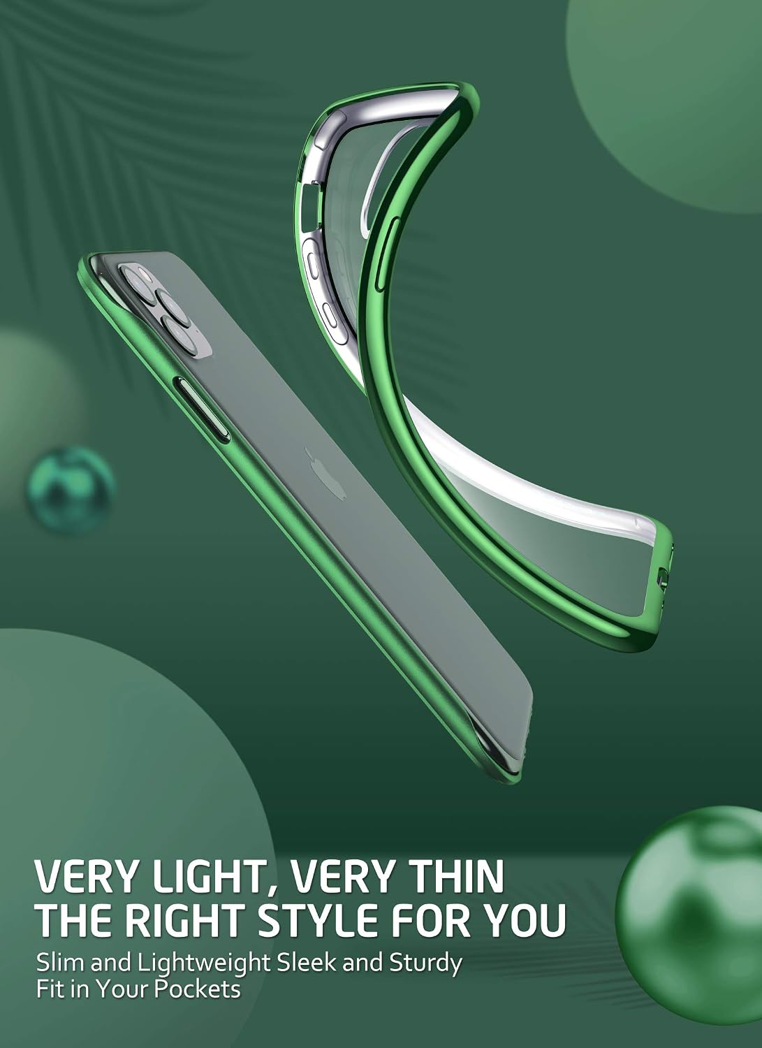 SUPCASE [Unicorn Beetle Electro Series Designed for Apple iPhone 11 Pro 2019 5.8 inch Case, Metallic Electroplated Edges, Slim Full-Body Protective Case with Built-in Screen Protector (Green)