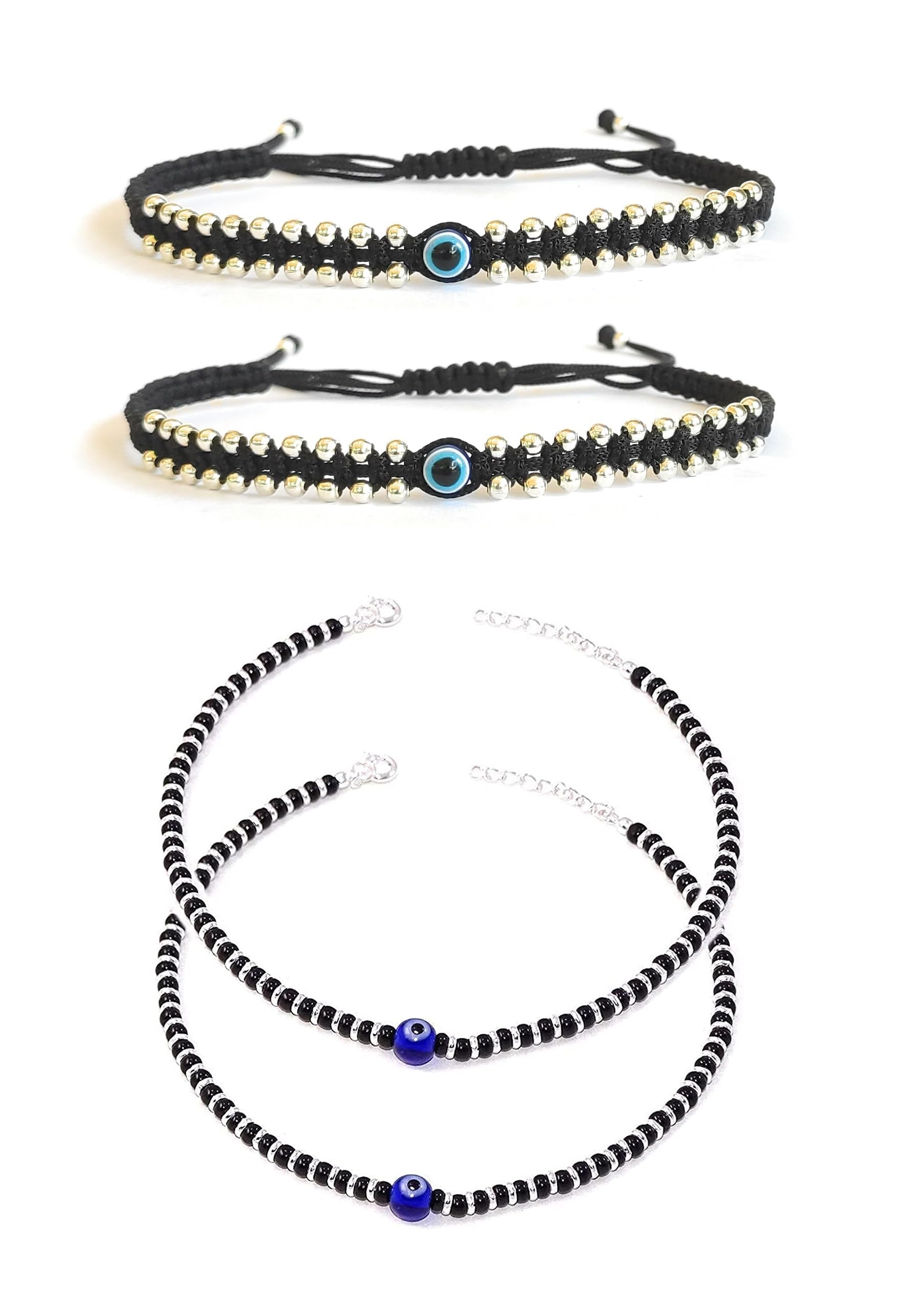 ARTIFICIAL TREE Handmade Evil Eye 40 Ball Black Thread Payal & Evil Eye Charms Nazariya Payal | Anklet For Women & Girls | Nazar Battu | 4 piece (AT ANK 084) (B0D2LV5D2L) Amazon Price History, Amazon Price Tracker