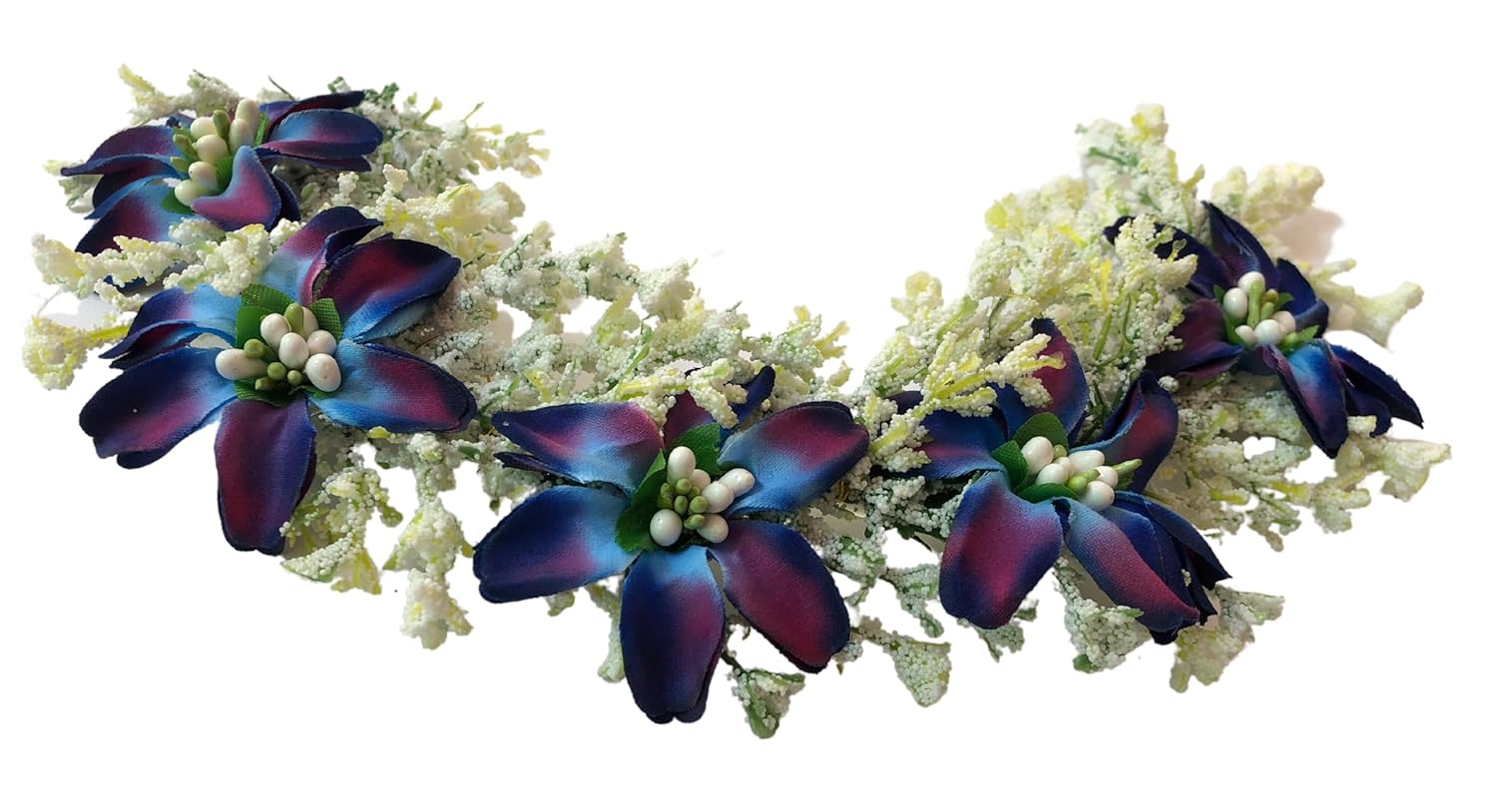 Samyak Women Beautiful Hair Gajra Garland Handmade Floral Wedding Bridal Bridesmaid Hair Jewellery Bun Juda Accessory Tiara Hair Vine Hair Accessory Hair Veni (Orchid Purple)