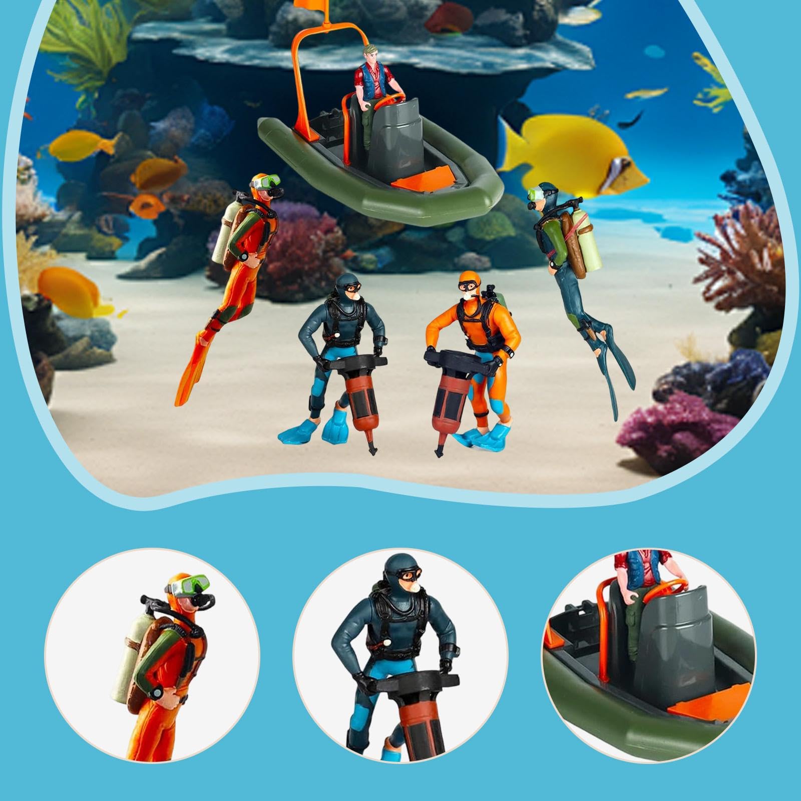 Figurines de Plongeur et de Pilote, Maquettes, Décoration Créative pour Aquariums, Figurines de Plongeurs