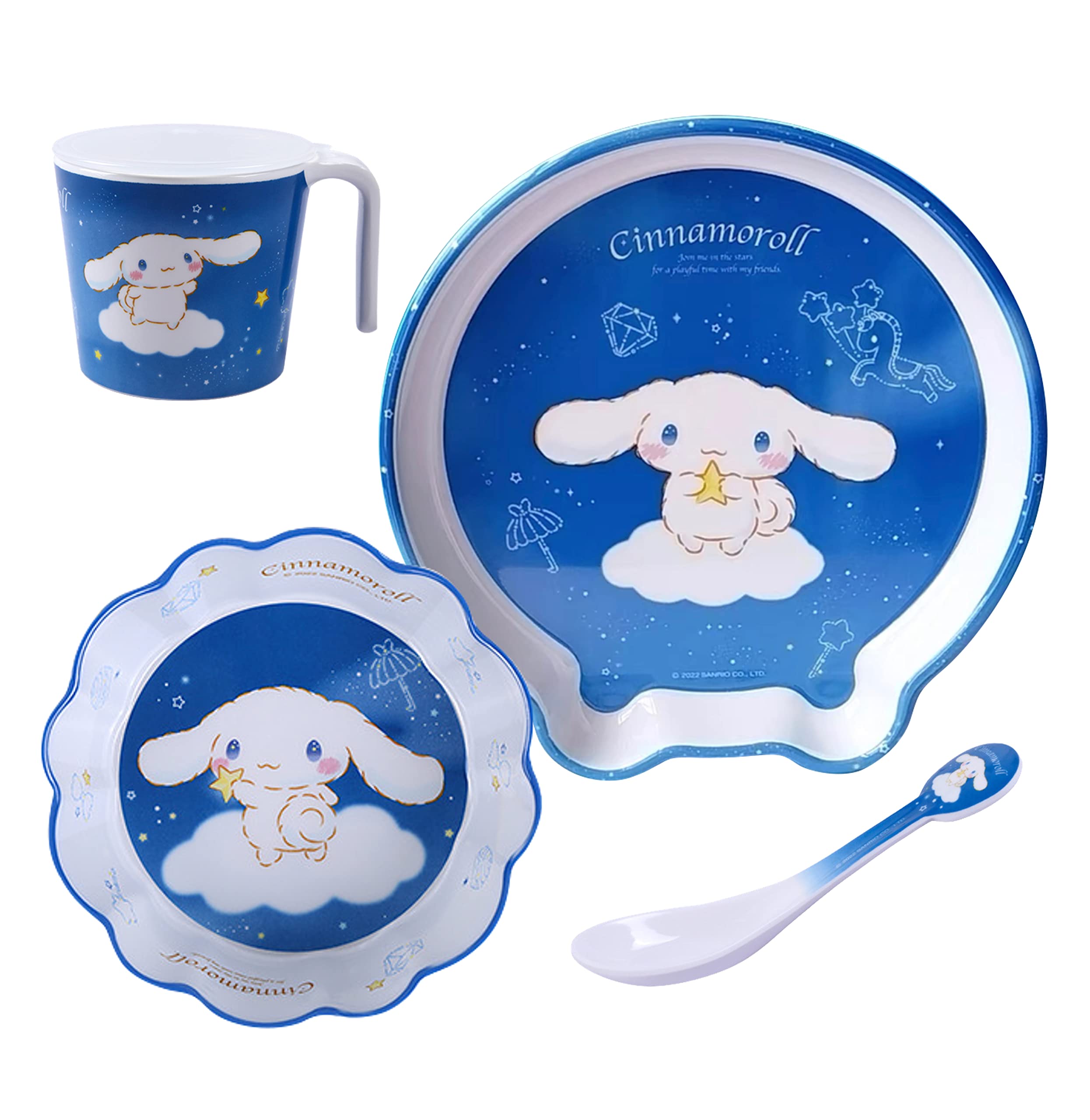 Cinnamoroll Blue Dinnerware Flatware Meal Set Plate Bowl