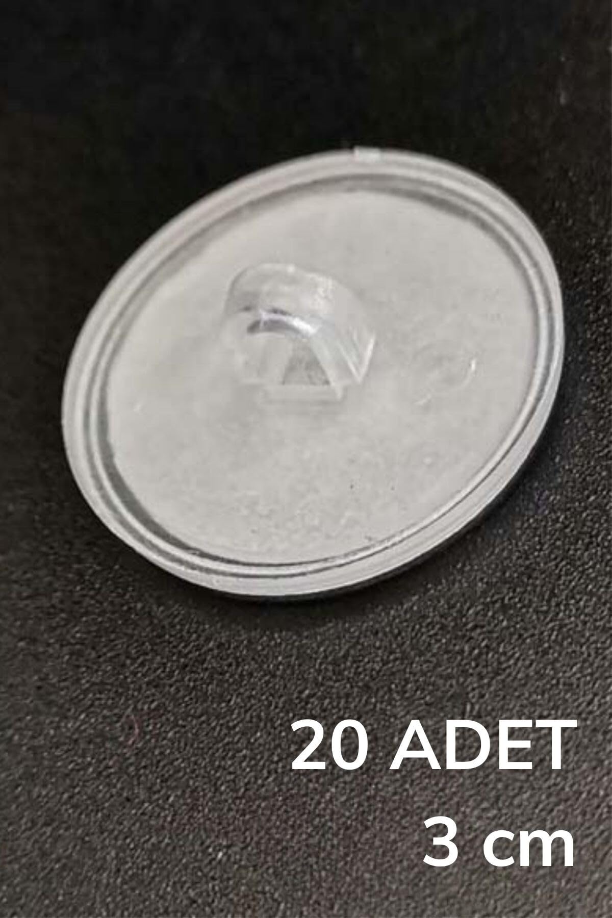 Buffer 20 Adet Şeffaf Yuvarlak 3 Cm Çaplı Güçlü Disk Yapışkanlar